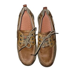 Sperry Top Sider Sea Kite Sport‎ Moc Leather Boat Shoes Mens 8.5M Tan nautical